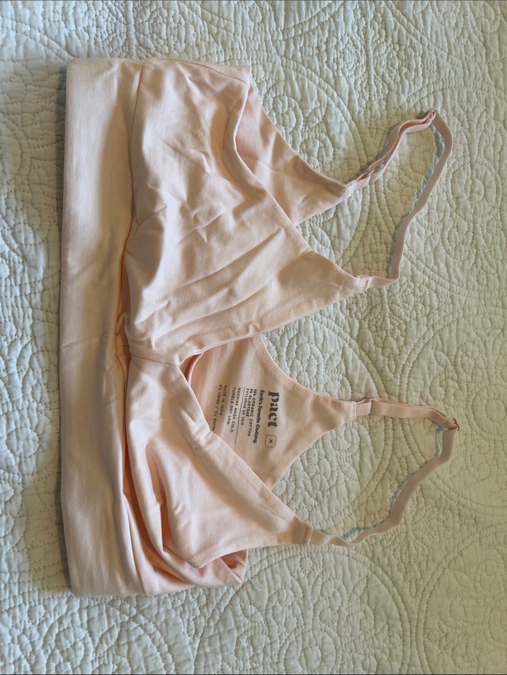 Pact Light Pink Seamless Bralette
